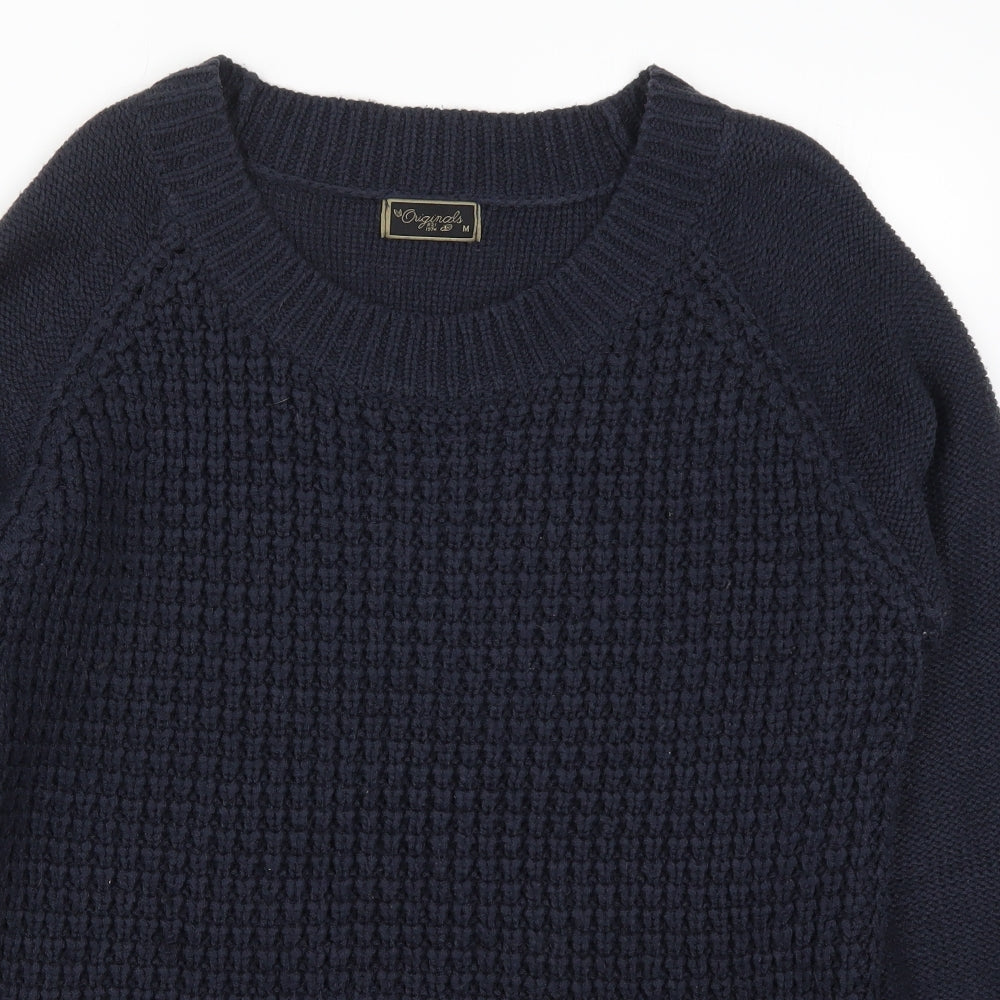 Womens UK Size M Preworn Blue Pullover Jumper