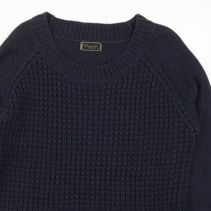 Womens UK Size M Preworn Blue Pullover Jumper