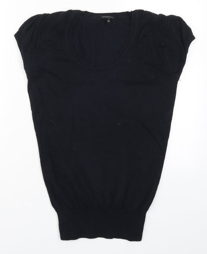 TUCHUZY ? Womens Black   Basic T-Shirt Size 12