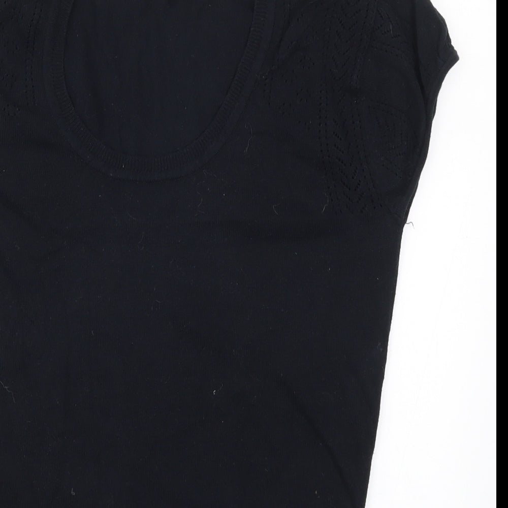 TUCHUZY ? Womens Black   Basic T-Shirt Size 12