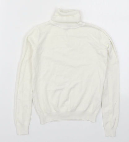Young Dimension Girls White  Knit Pullover Jumper Size 9-10 Years