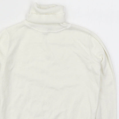 Young Dimension Girls White  Knit Pullover Jumper Size 9-10 Years