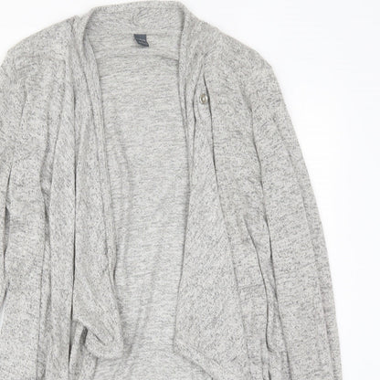 AnyBody Womens Grey  Rayon Cardigan Jumper Size S