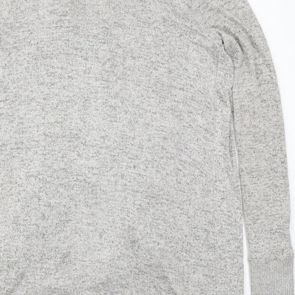 AnyBody Womens Grey  Rayon Cardigan Jumper Size S
