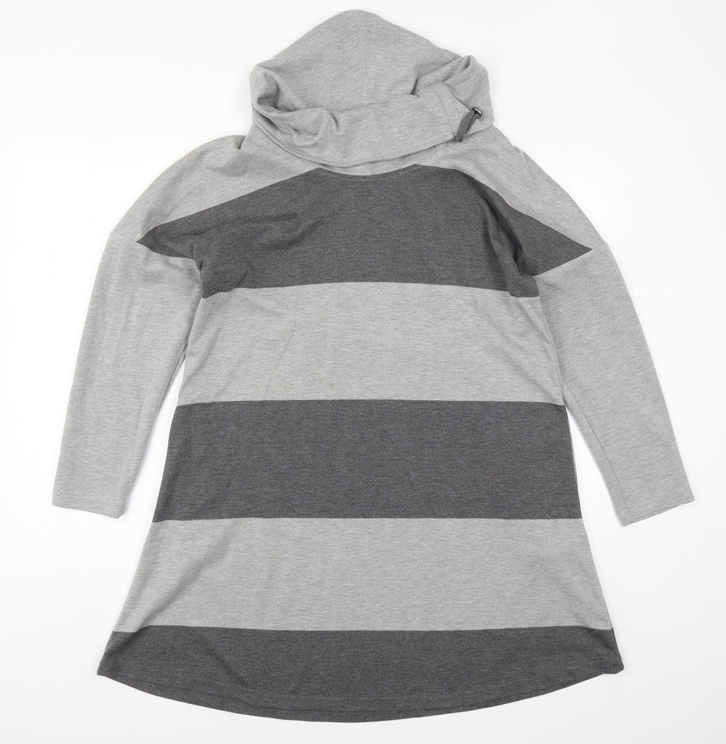 Viz a Viz  Womens Grey Striped  A-Line  Size 12