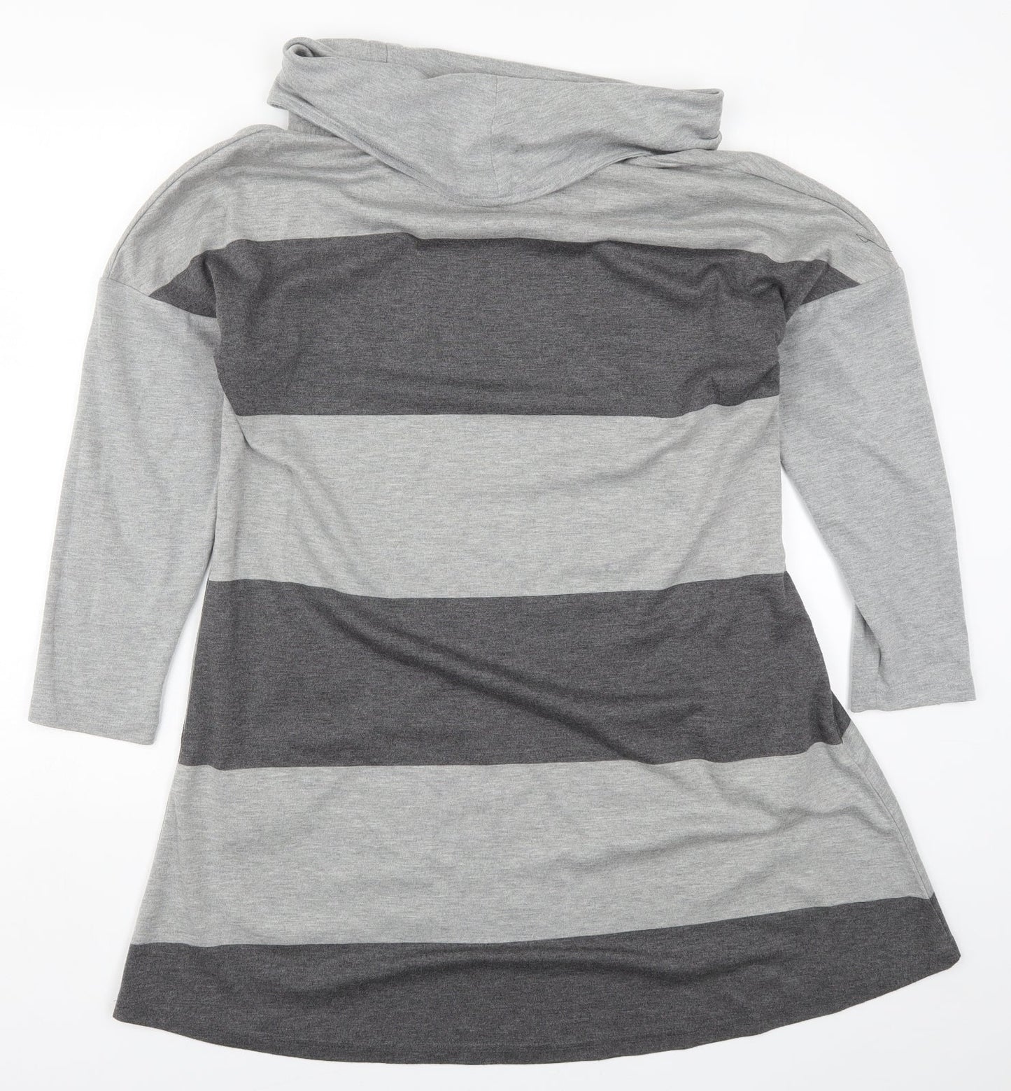 Viz a Viz  Womens Grey Striped  A-Line  Size 12
