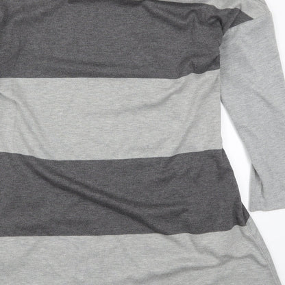 Viz a Viz  Womens Grey Striped  A-Line  Size 12