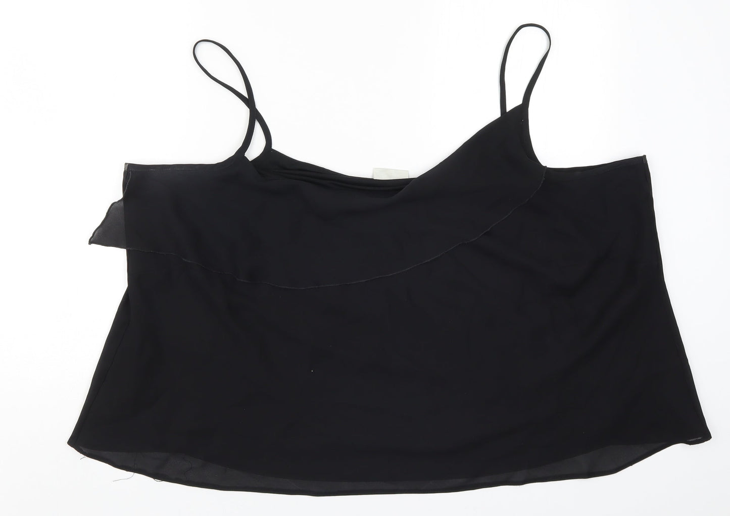 Womens UK Size 30 essence Black Basic Tank