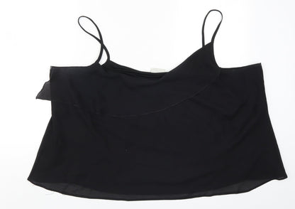 Womens UK Size 30 essence Black Basic Tank