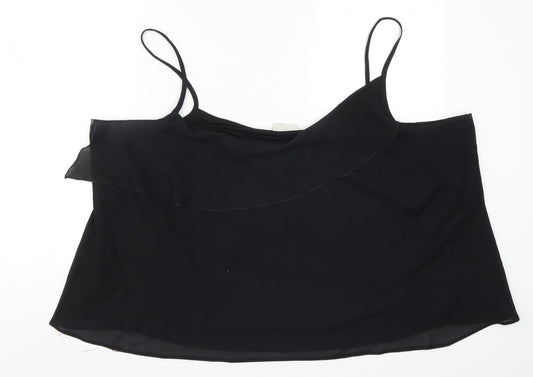 Womens UK Size 30 essence Black Basic Tank