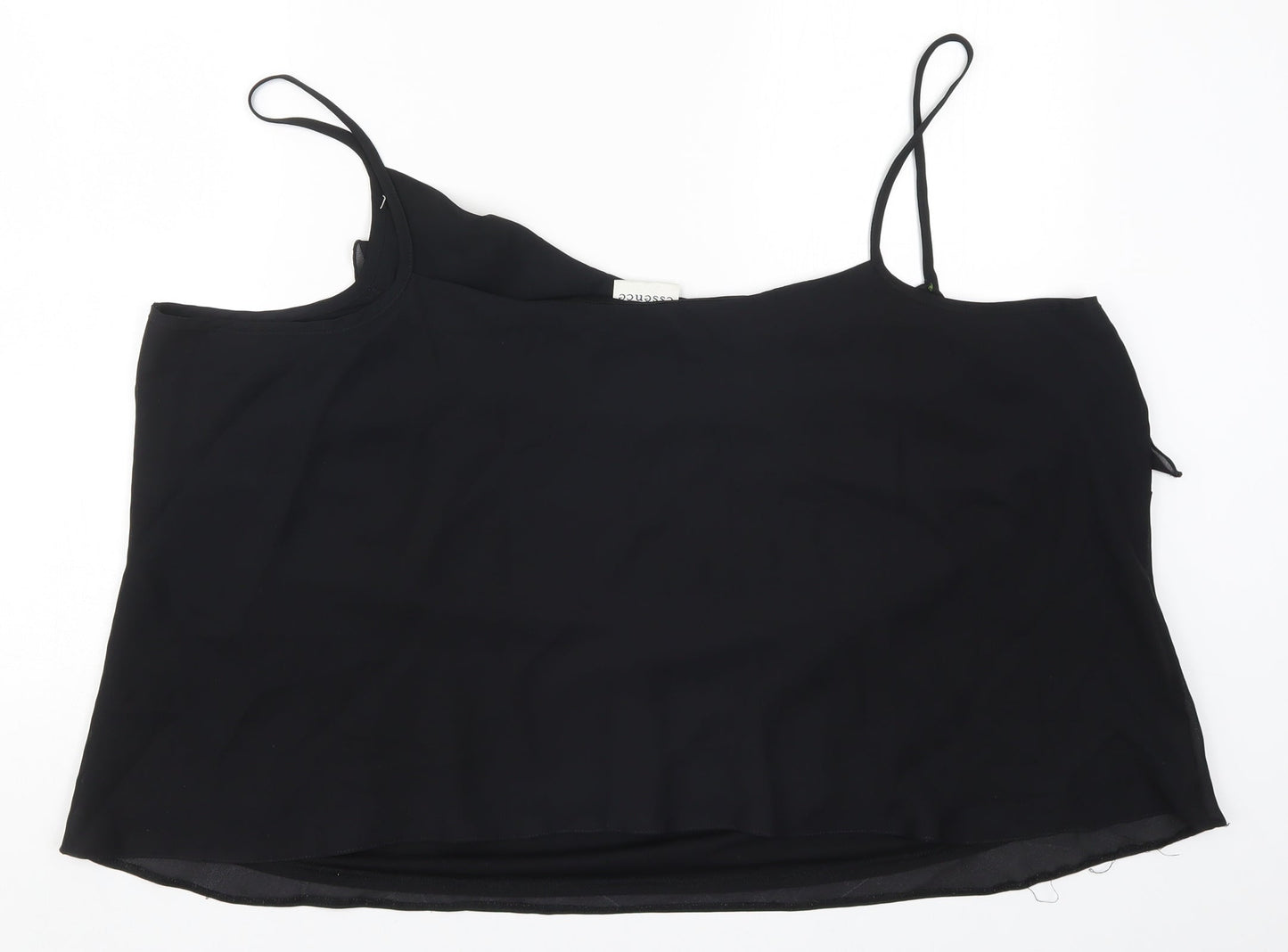 Womens UK Size 30 essence Black Basic Tank