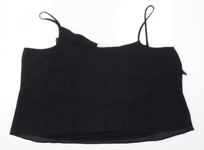 Womens UK Size 30 essence Black Basic Tank