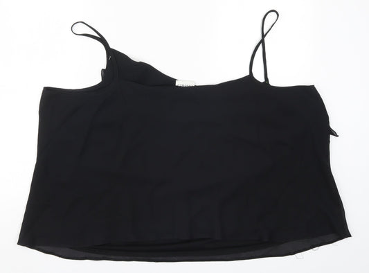 Womens UK Size 30 essence Black Basic Tank