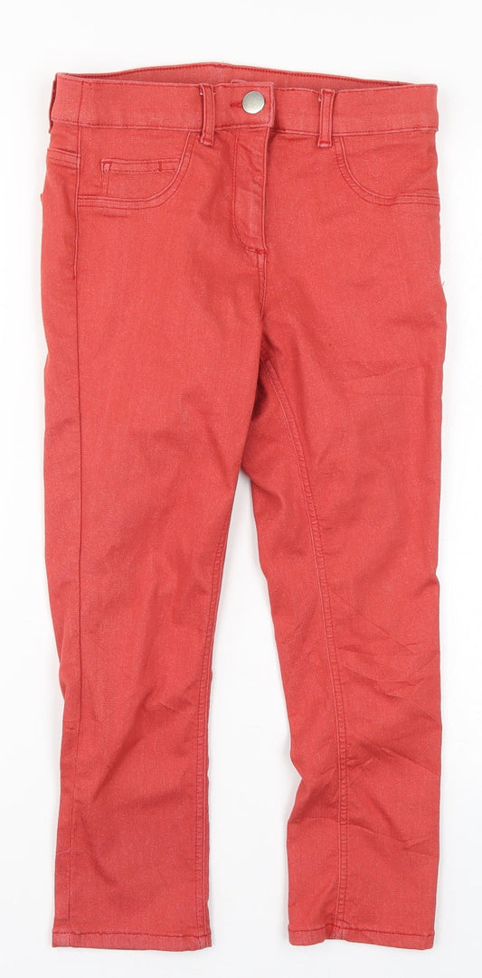 George Womens Red  Denim Cropped Jeans Size 10 L22 in
