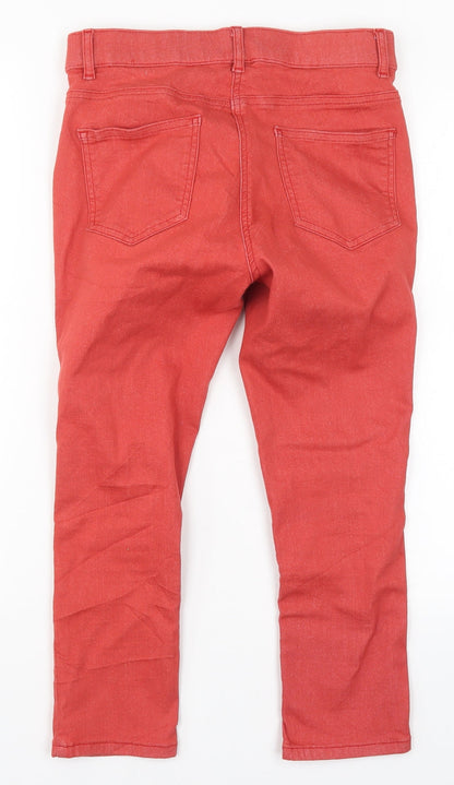 George Womens Red  Denim Cropped Jeans Size 10 L22 in