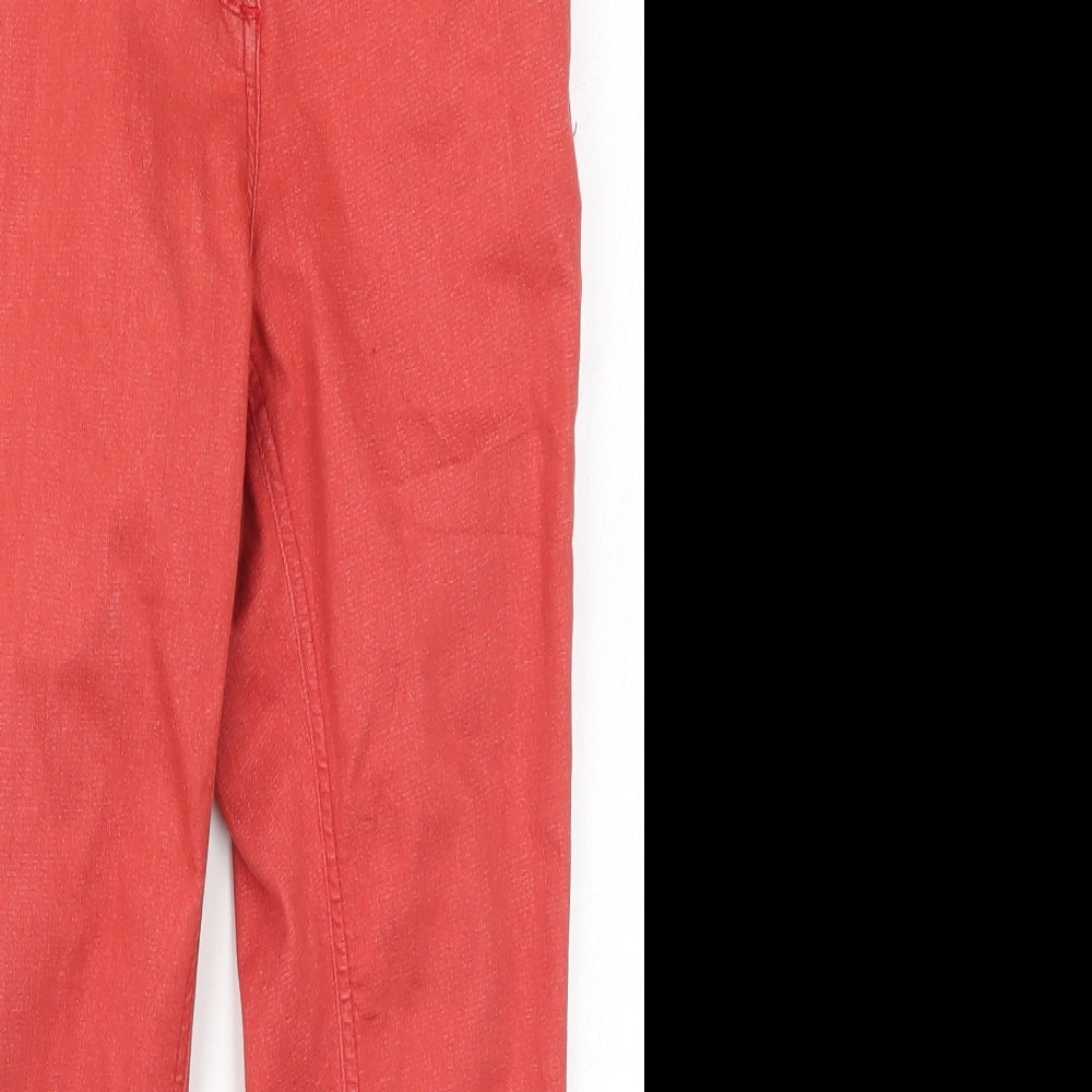 George Womens Red  Denim Cropped Jeans Size 10 L22 in