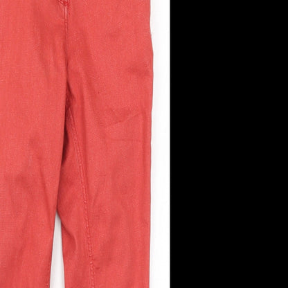 George Womens Red  Denim Cropped Jeans Size 10 L22 in