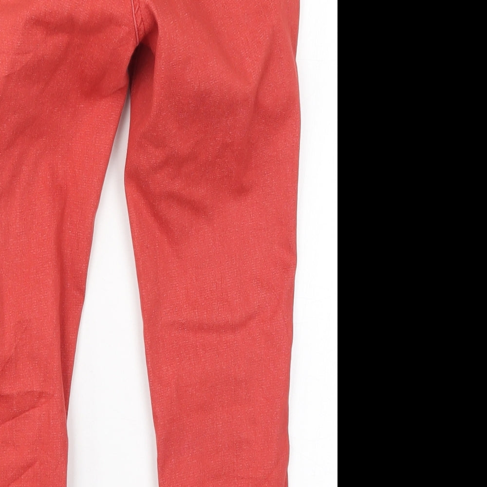 George Womens Red  Denim Cropped Jeans Size 10 L22 in