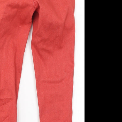 George Womens Red  Denim Cropped Jeans Size 10 L22 in