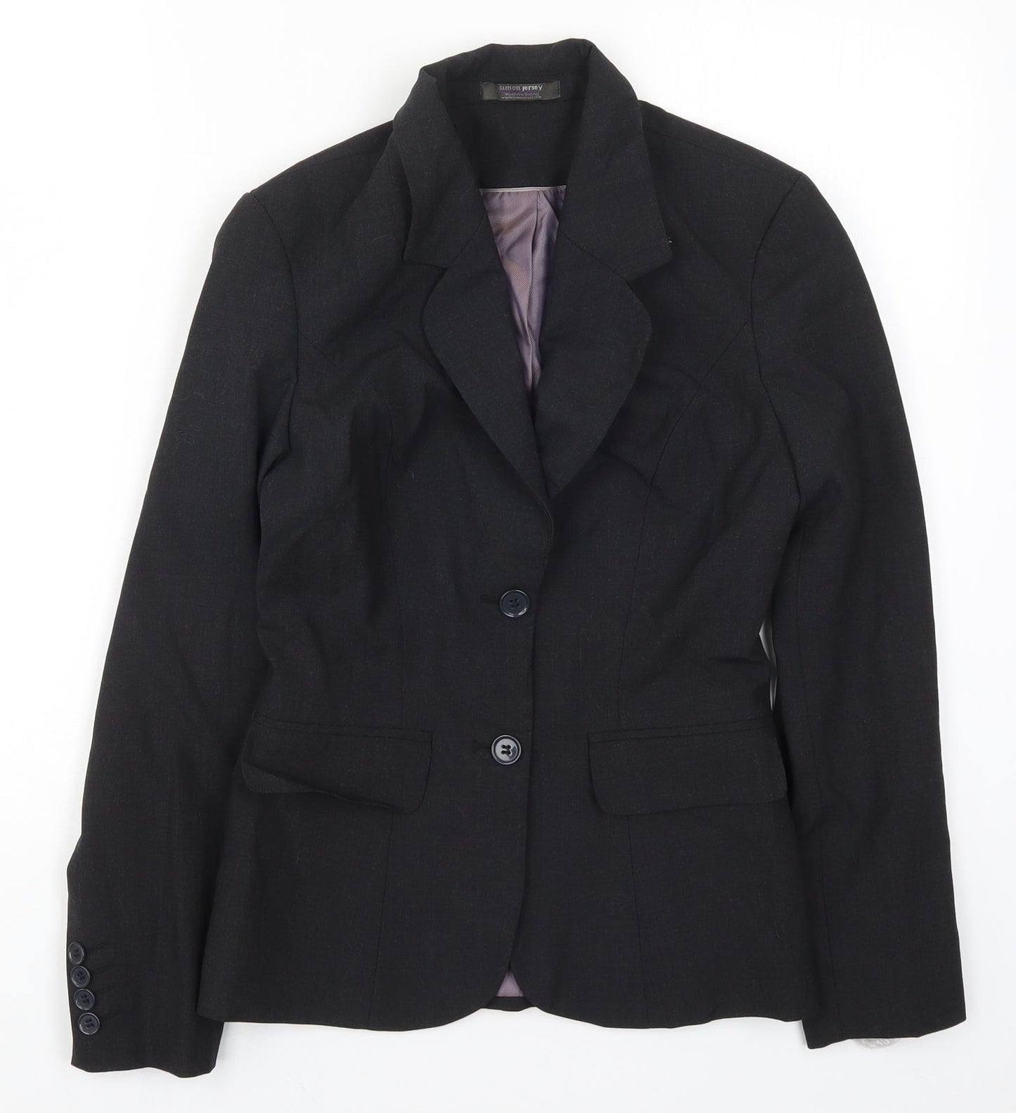 Womens UK Size 6 Simon Jersey Regular Grey Suit Jacket