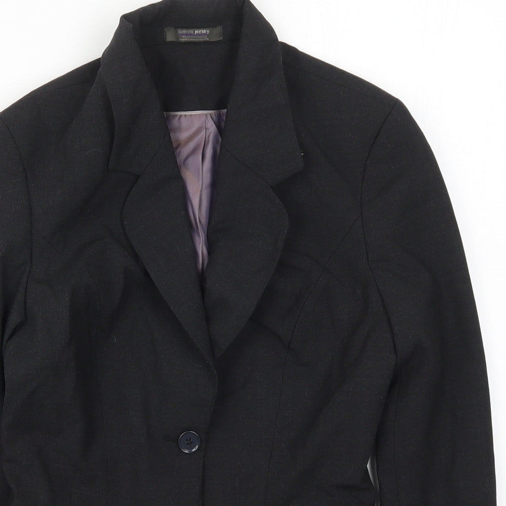 Womens UK Size 6 Simon Jersey Regular Grey Suit Jacket