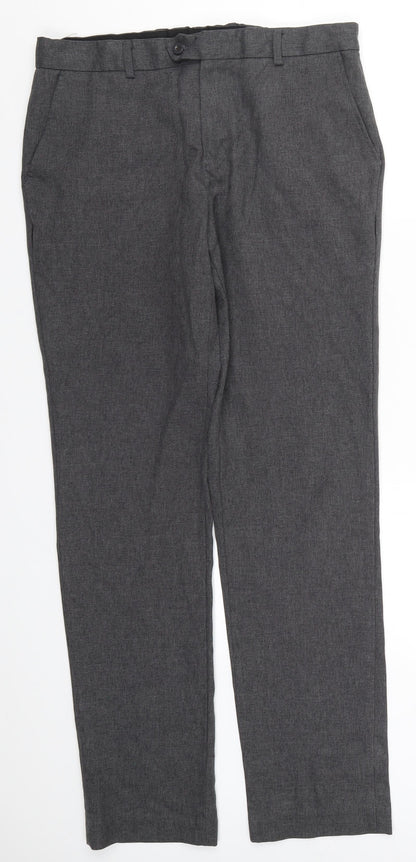 Mens UK Size 34 Uniform Direct Regular Fit  Grey Trousers