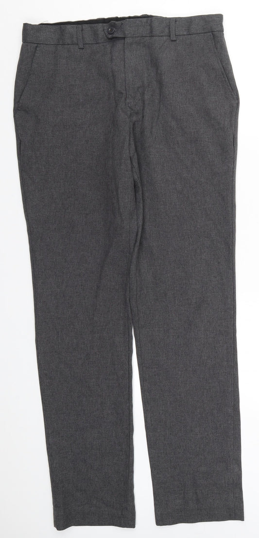 Mens UK Size 34 Uniform Direct Regular Fit  Grey Trousers