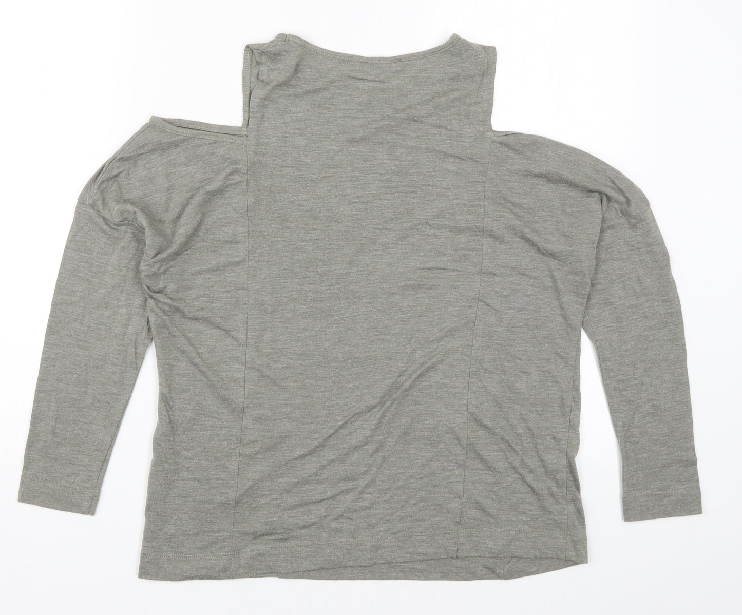 Womens UK Size S Zara Grey Basic T-Shirt
