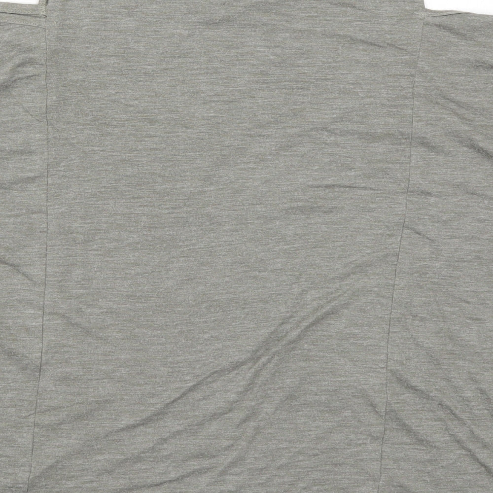 Womens UK Size S Zara Grey Basic T-Shirt