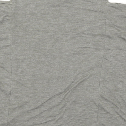 Womens UK Size S Zara Grey Basic T-Shirt