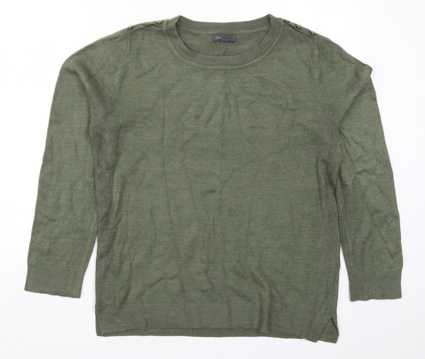 Primark Womens Green  Knit Pullover Jumper Size 14