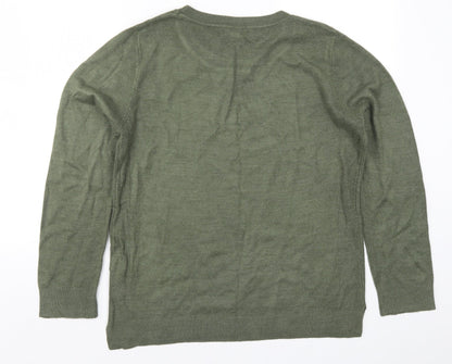Primark Womens Green  Knit Pullover Jumper Size 14