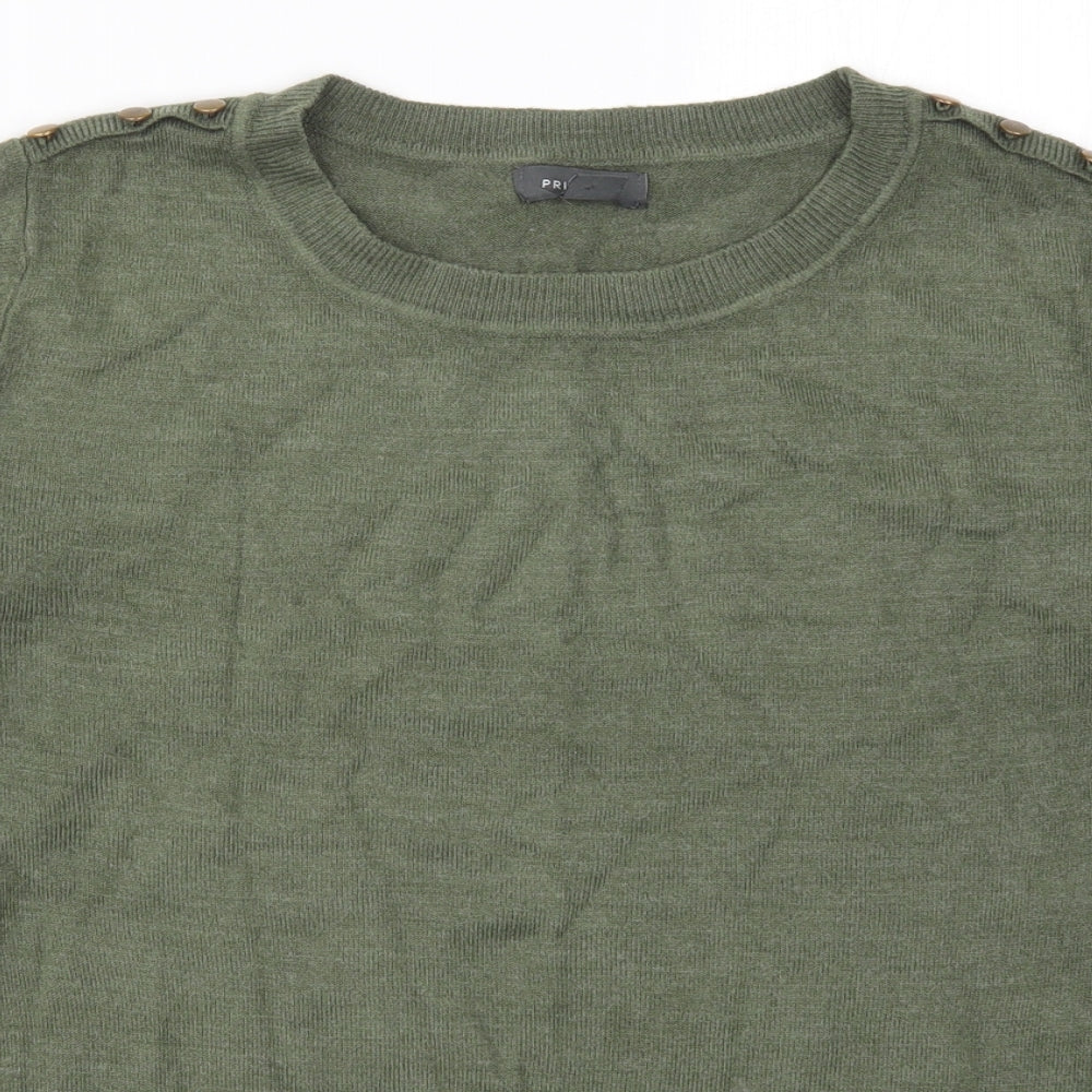 Primark Womens Green  Knit Pullover Jumper Size 14