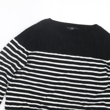 Womens UK Size 8 M&Co Black Pullover Jumper