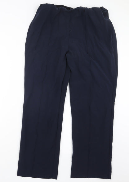 Womens UK Size 16 BM Regular Fit  Blue Trousers