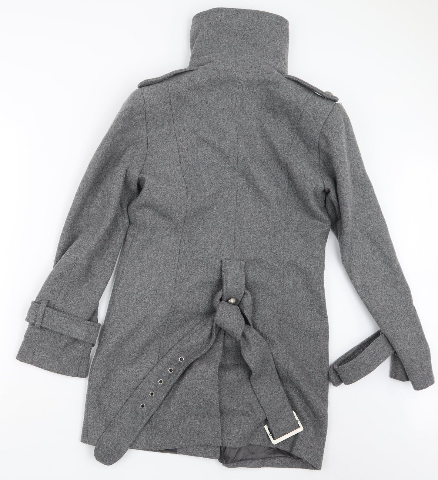 Womens UK Size 8 Oasis Grey Pea Coat