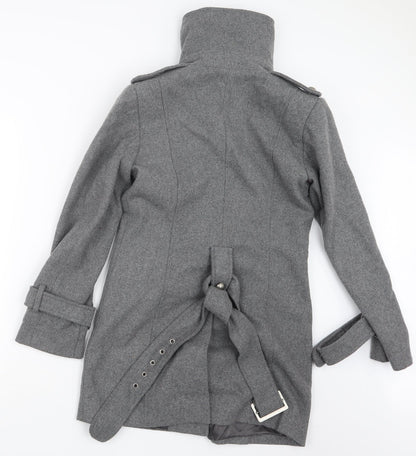 Womens UK Size 8 Oasis Grey Pea Coat