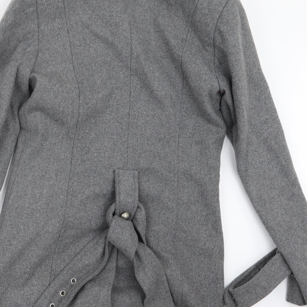 Womens UK Size 8 Oasis Grey Pea Coat