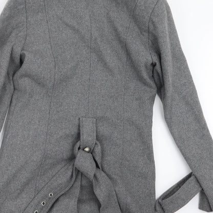 Womens UK Size 8 Oasis Grey Pea Coat