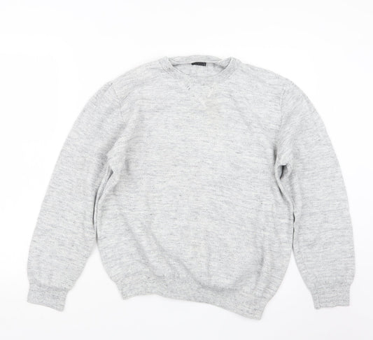 Matalan Mens Grey  Knit Pullover Jumper Size L