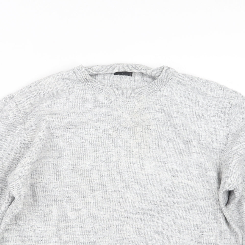 Matalan Mens Grey  Knit Pullover Jumper Size L