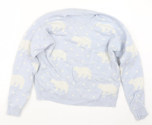 Womens UK Size 12 New Look Blue Pullover Jumper