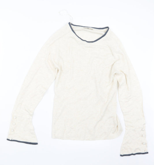 TU Womens Beige  Knit Pullover Jumper Size 14