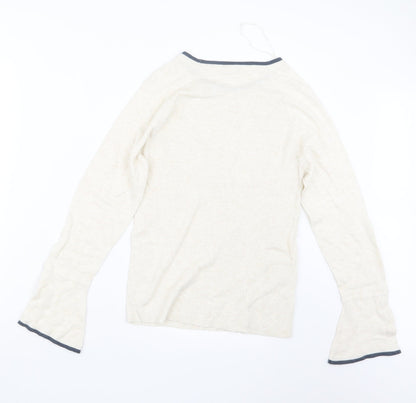 TU Womens Beige  Knit Pullover Jumper Size 14