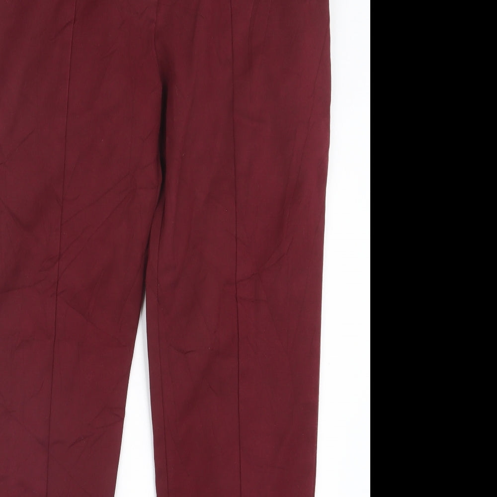 Womens UK Size 10 Oasis Regular Fit  Red Trousers