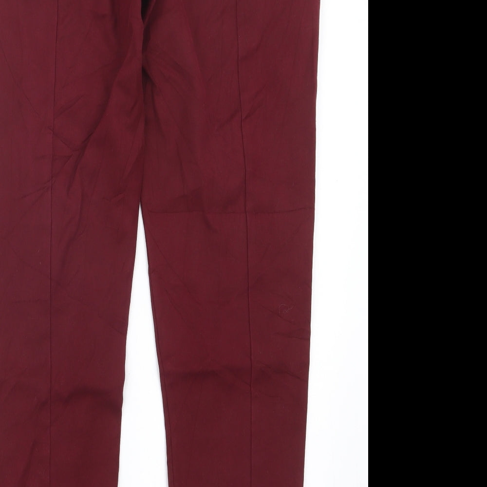 Womens UK Size 10 Oasis Regular Fit  Red Trousers