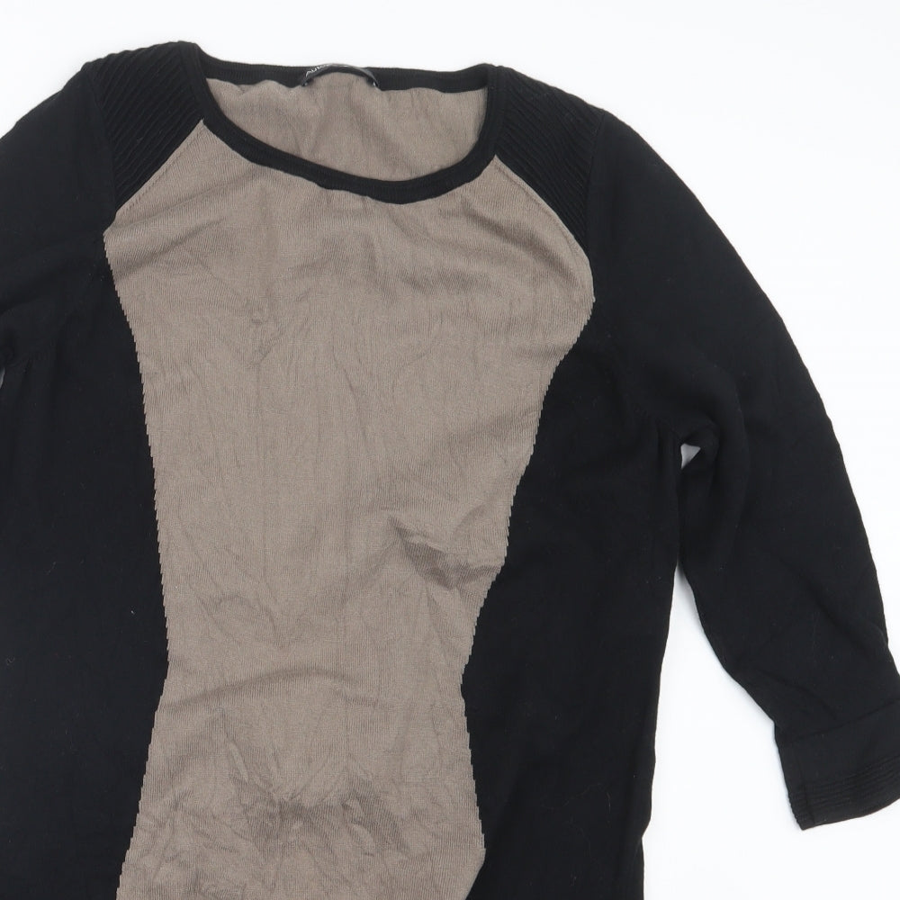Autograph Womens Black  Knit Pullover Jumper Size 14