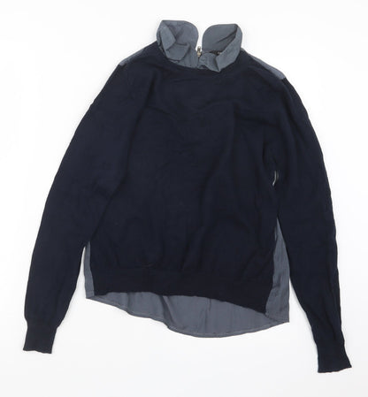 George Womens Blue  Knit Pullover Jumper Size 10