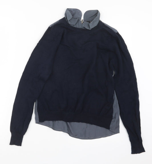 George Womens Blue  Knit Pullover Jumper Size 10