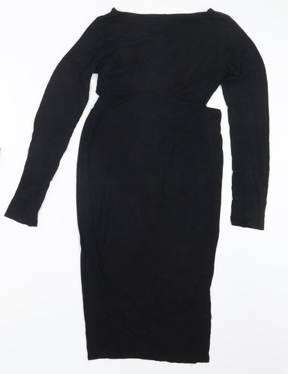 Boohoo Womens Black   T-Shirt Dress  Size 8